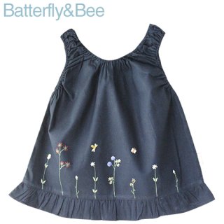 手刺繍ノースリーブスモック