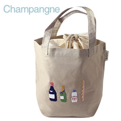 画像2: 【クチュール/バッグ】シャンパン手刺繍ランチバッグ　ベージュ