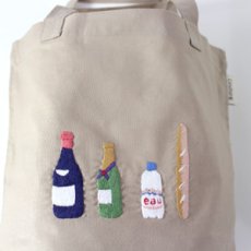 画像2: 【クチュール/バッグ】シャンパン手刺繍ランチバッグ　ベージュ (2)