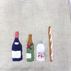 画像2: 【クチュール/雑貨】シャンパン手刺繍ボトルケース｜生成り｜ (2)