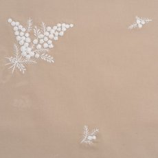 画像2: 【クチュール/ホーム】白糸刺繍ミモザ枕カバー｜ベージュ (2)