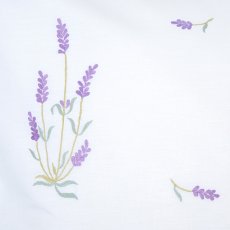 画像3: 【クチュール/ベッドリネン】手刺繍ラベンダー枕カバー｜白 (3)