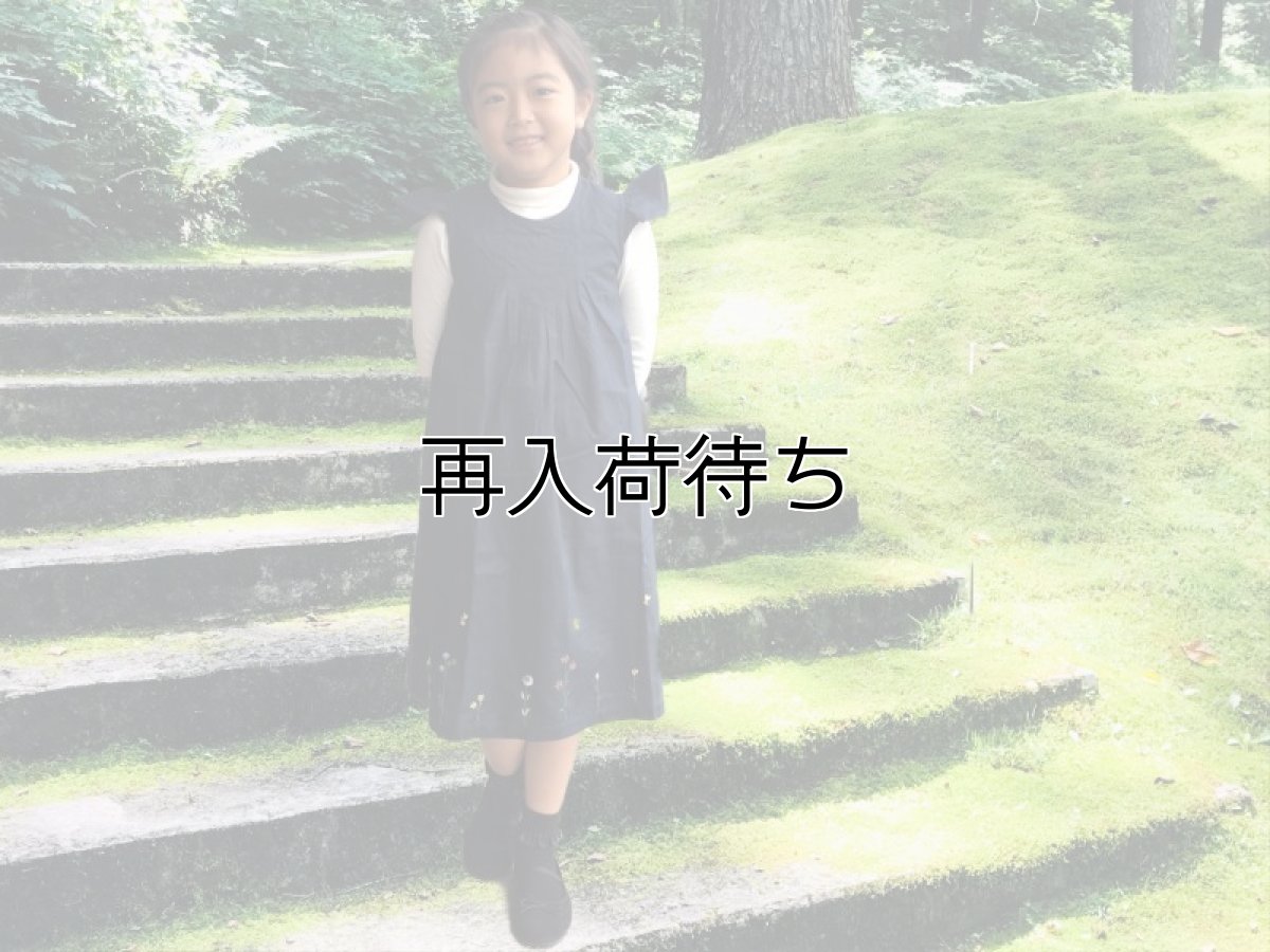 画像4: 【クチュール/KIDS】130cmワンピース ミモザ柄|白 (4)