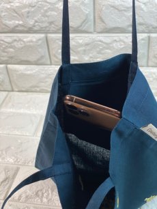 画像5: 手刺繍ミモザ柄バッグインバッグ (5)