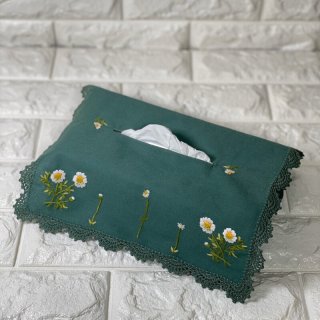 手刺繍クッションカバー