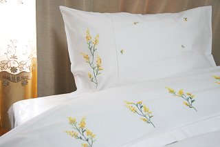 手刺繍コンフォーターカバー