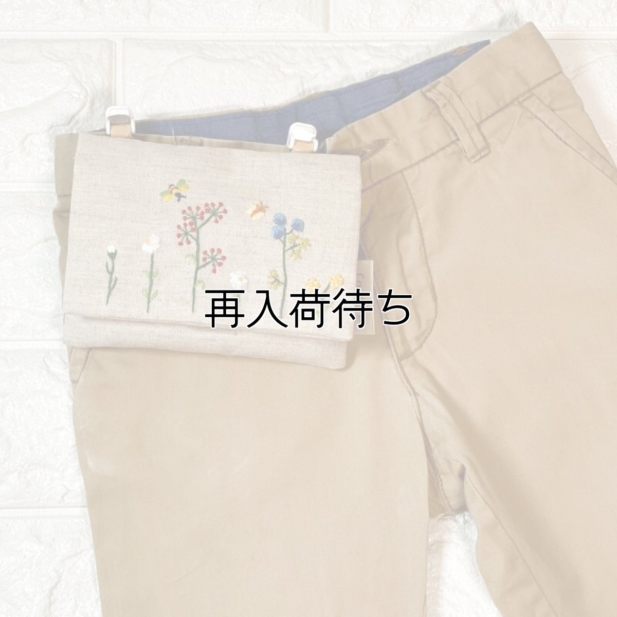 画像5: 【クチュール/雑貨】ラベンダー手刺繍ミニティッシュケース&移動ポケット (5)