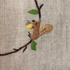 画像3: 手刺繍りす柄ティーマット (3)