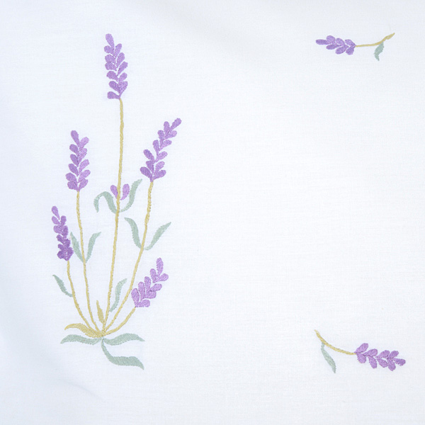 画像3: 【クチュール/ベッドリネン】手刺繍ラベンダー枕カバー|白 (3)